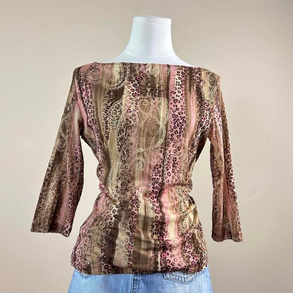 Only Nine Gyaru Y2K Leopard Print All Over Top